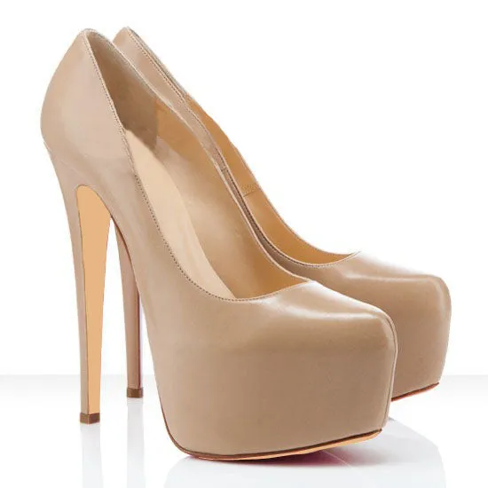 2018 Brand Platform Shoes Woman Peep Toe 16CM High Heels Pumps Sexy Nude Women Shoes High Heels Fashion Wedding Bridal Shoes