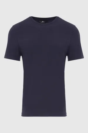 7 FOR ALL MANKIND - LUXE PERFORMANCE T-Shirt in Navy JSIM237LNA