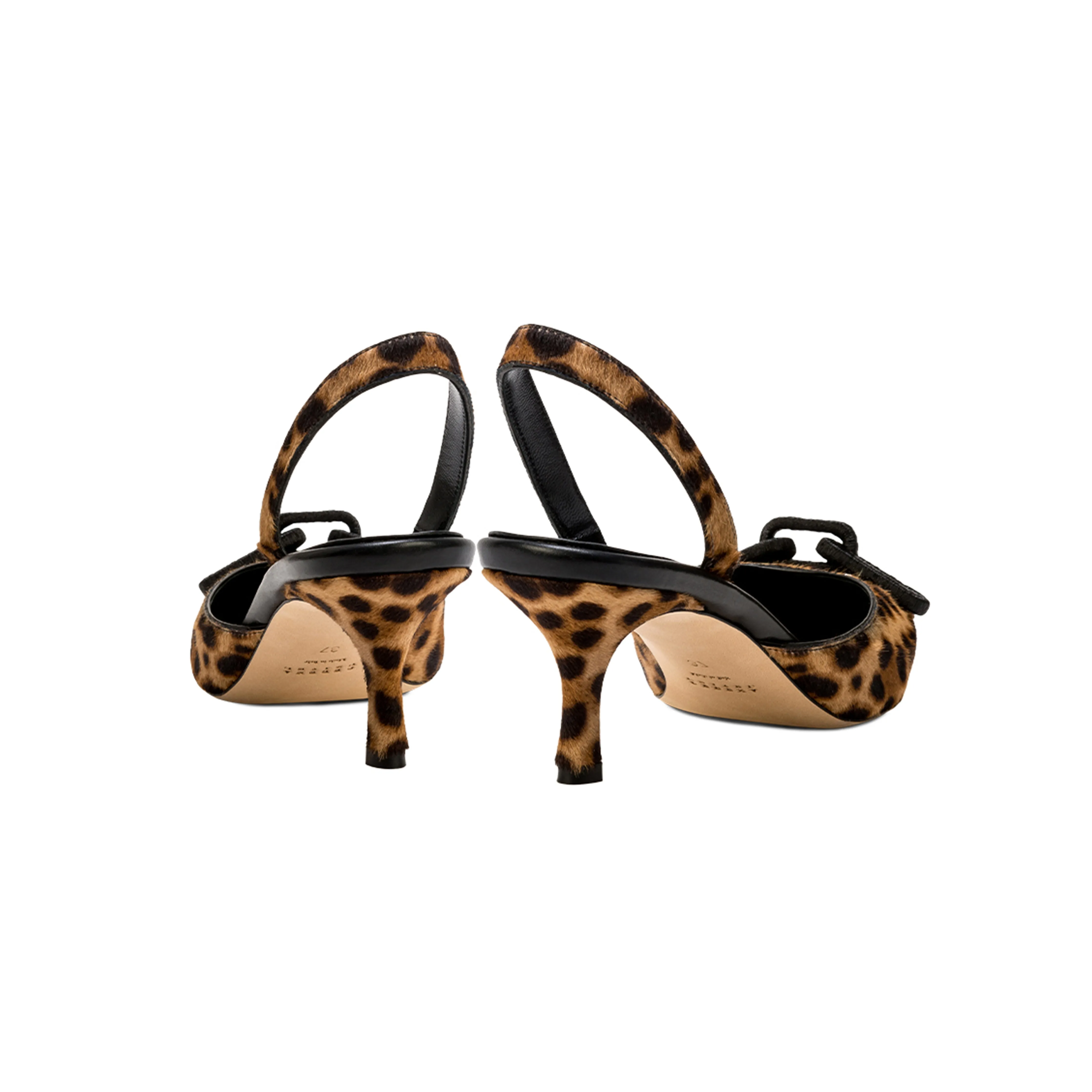 Catena Leopard Mid-Heel Slingback Pump