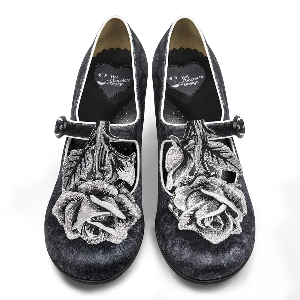 Chocolaticas® BLACK TUDOR Women's Mary Jane Pump