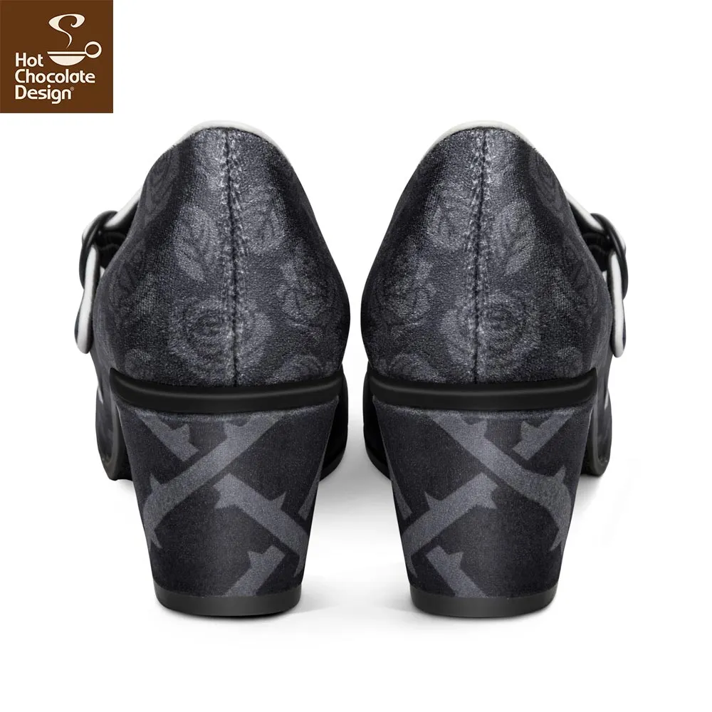 Chocolaticas® BLACK TUDOR Women's Mary Jane Pump