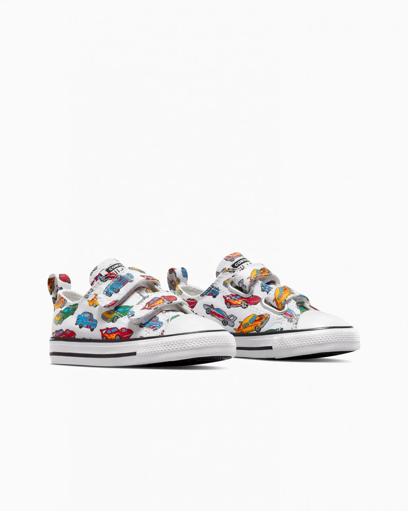 Converse Infant Low Cut Canvas Sneaker (Cars White)