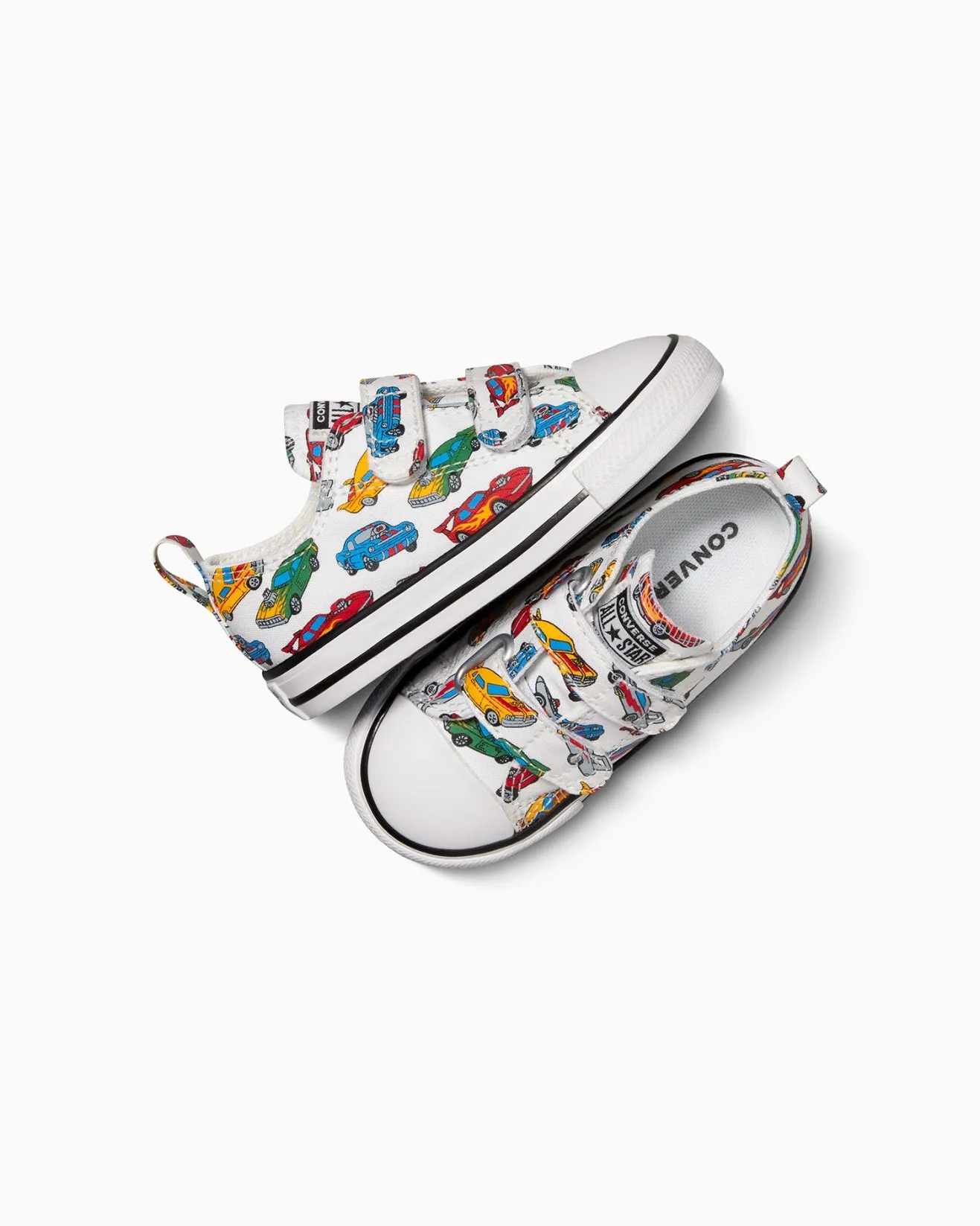 Converse Infant Low Cut Canvas Sneaker (Cars White)