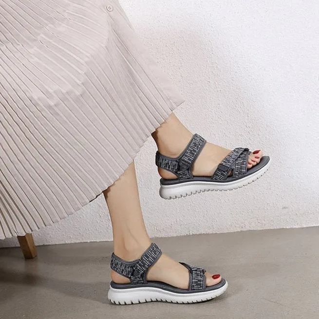 Cuzcare Trendy Sports Sandals Women Open Toe Hook&loop Orthopedic Sandals