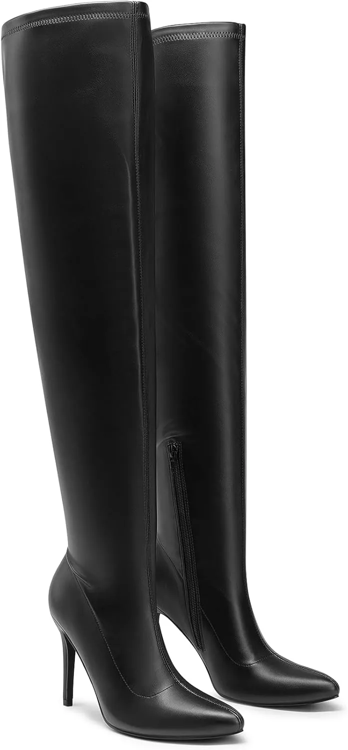 DREAM PAIRS Over The Knee Boots for Women, Women's Thigh High Boots Heel Fall Boots