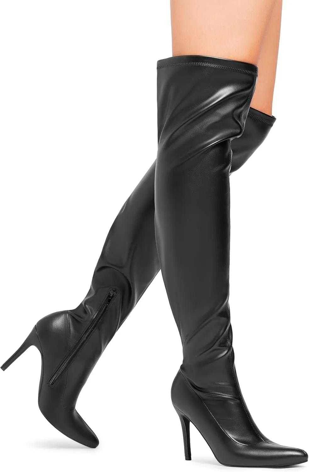 DREAM PAIRS Over The Knee Boots for Women, Women's Thigh High Boots Heel Fall Boots