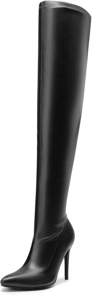 DREAM PAIRS Over The Knee Boots for Women, Women's Thigh High Boots Heel Fall Boots