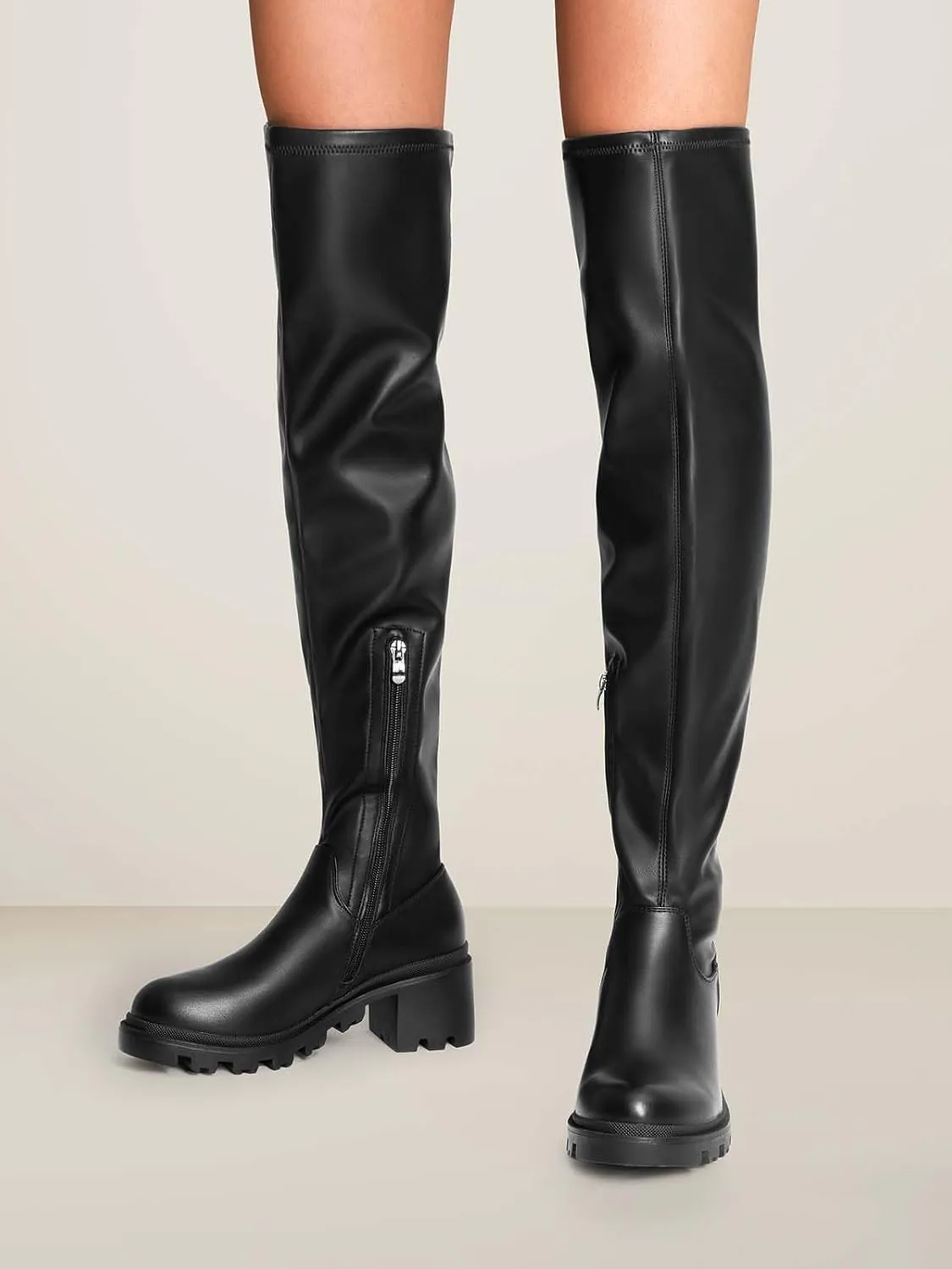 DREAM PAIRS Women's Knee High Boots, Platform Over The Knee High Chunky Heel Fashion Boots for Women