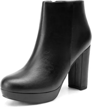 DREAM PAIRS Women's Stomp High Heel Ankle Boots