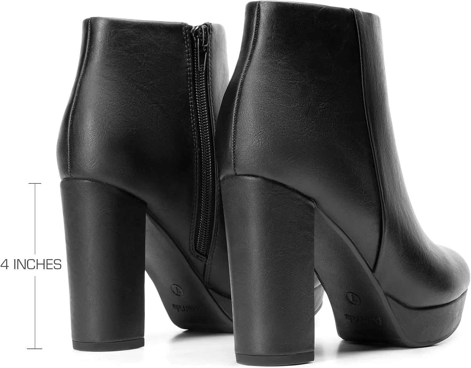 DREAM PAIRS Women's Stomp High Heel Ankle Boots