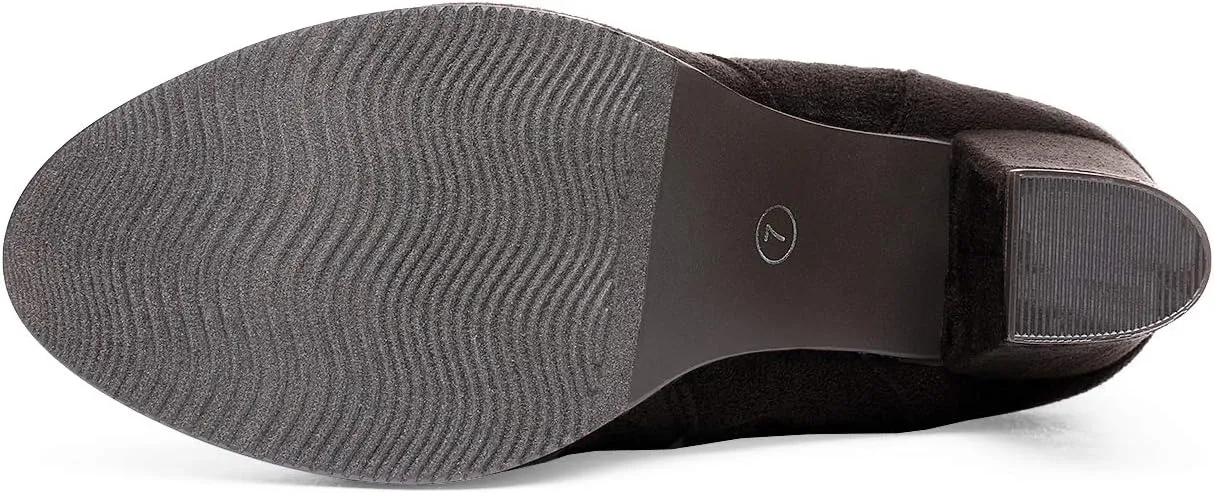 DREAM PAIRS Women's Thigh High Fashion Boots Over The Knee Block Heel Boots