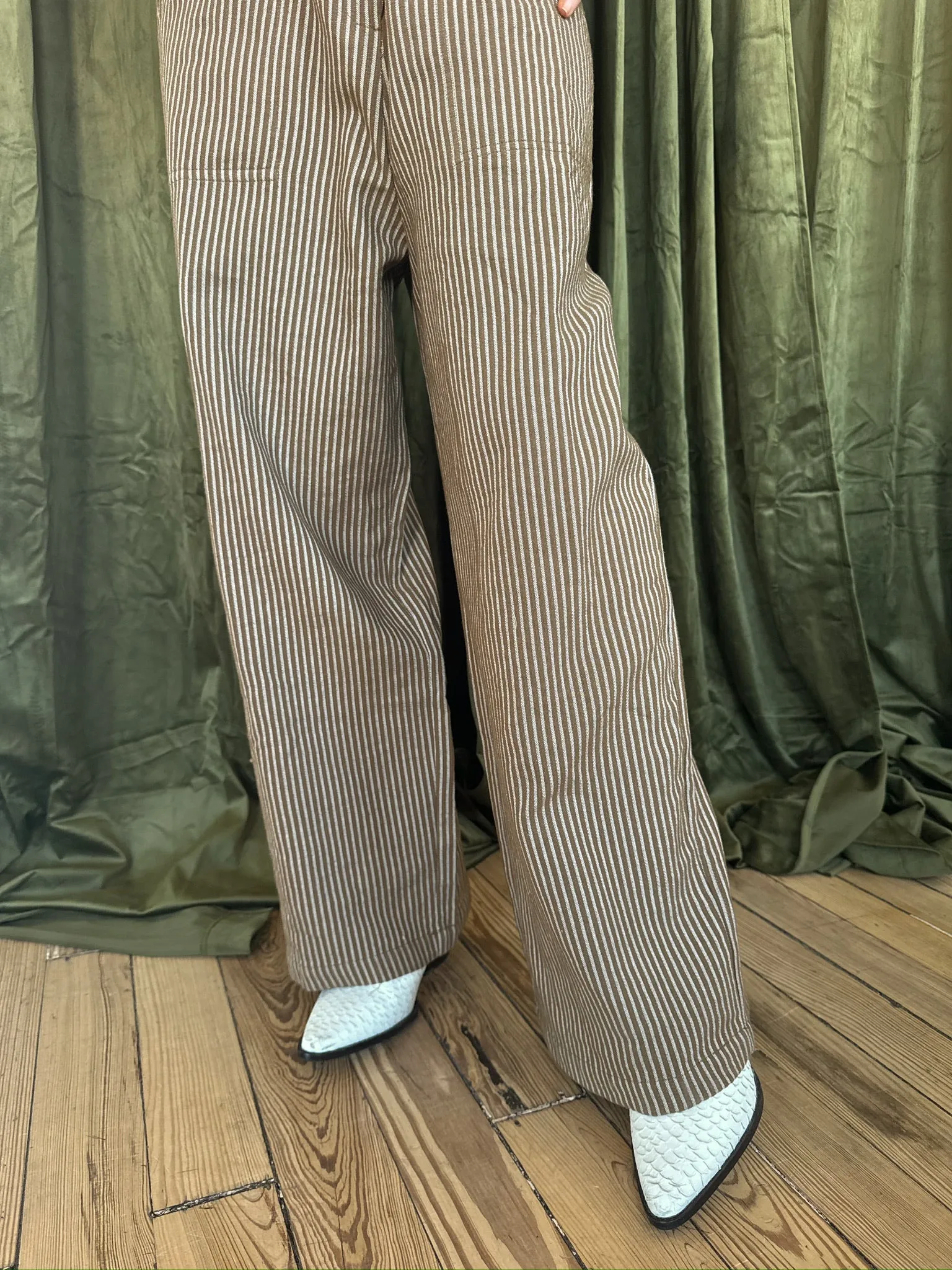 Frnch Dominique Khaki Jumpsuit