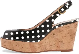 FSJ Women Peep Toe High Heel Wedge Sandals Slip on Cork Pumps Slingback Platform Slide Casual Party Dress Shoes Size 4-15 US