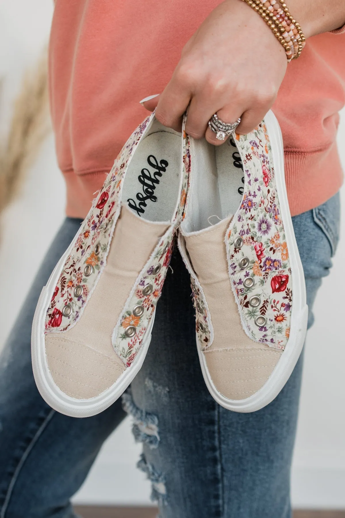 Gypsy Jazz Double Sided Sneakers- Pink & Sand