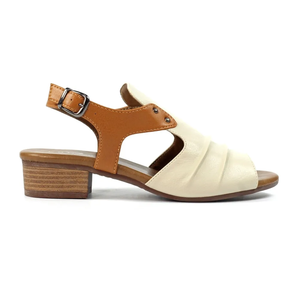 Jaden Leather Sandal - Beige