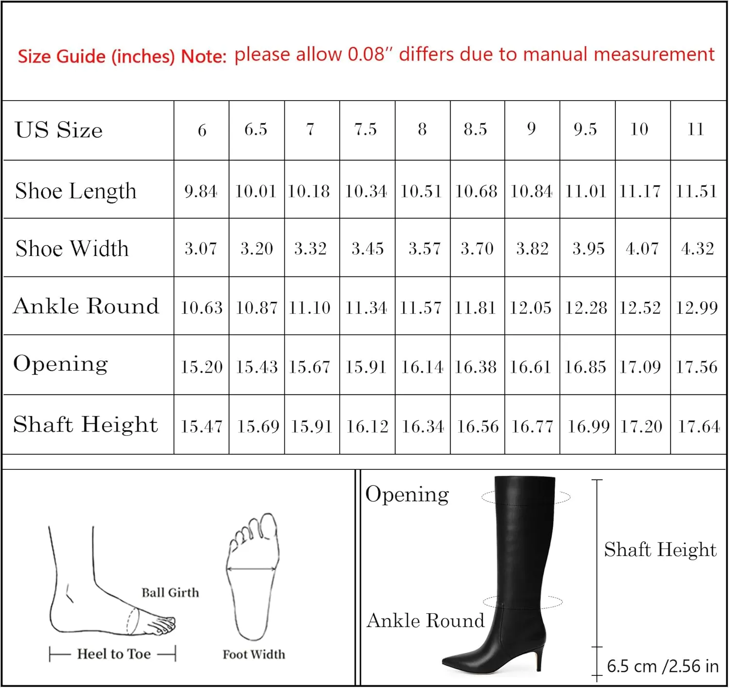 Knee High Boots Women Tall Boots Pointed Toe Kitten Heel Boots for Women Side Zipper Long Fall Boots Women Knee High Boots Size 6-11