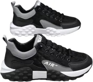 Men's Trendy Lace-Up Street Style Sneakers for Outdoor Activities - Non-Slip Durable Comfort