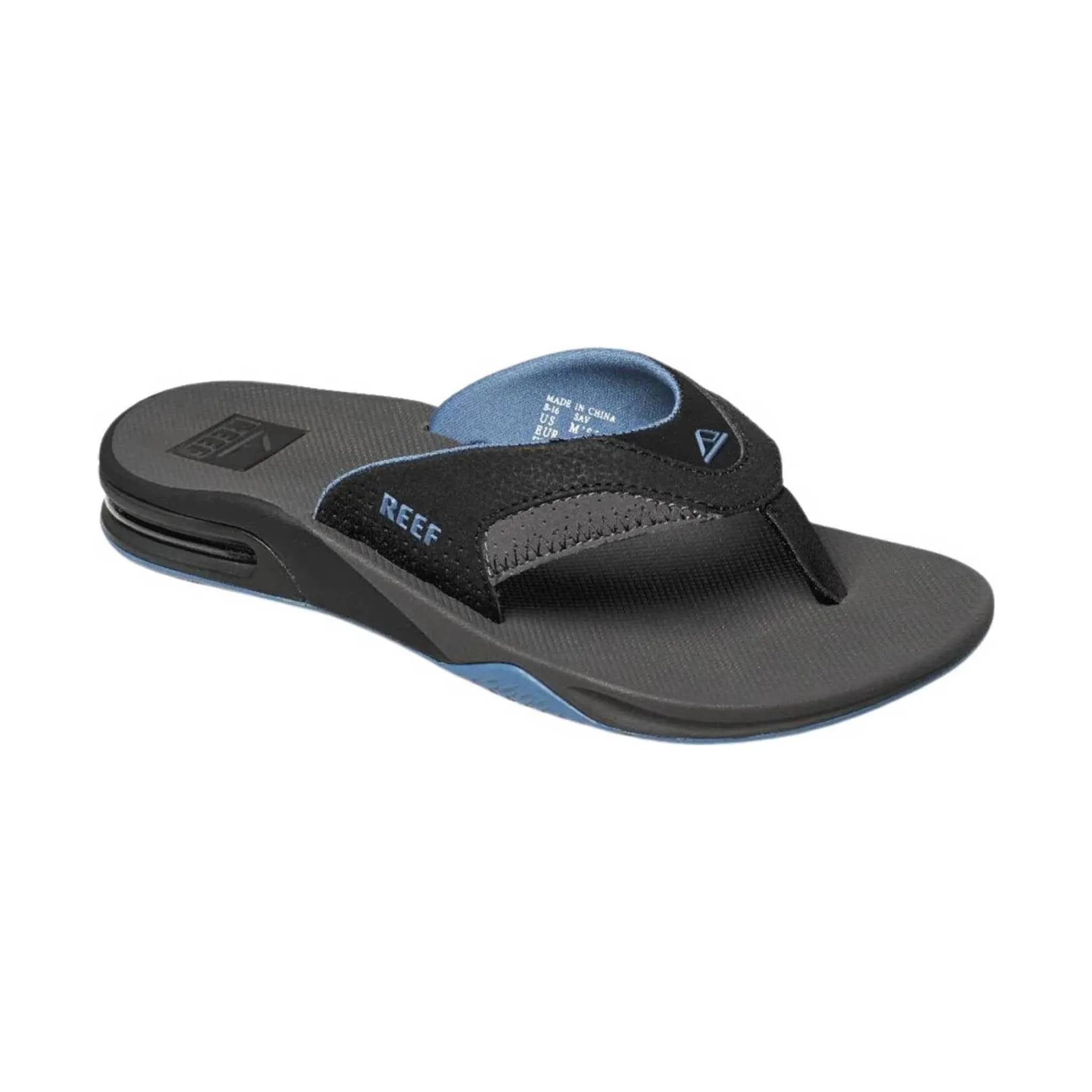 Reef Men's Fanning Flip Flop - Grey/Light Blue