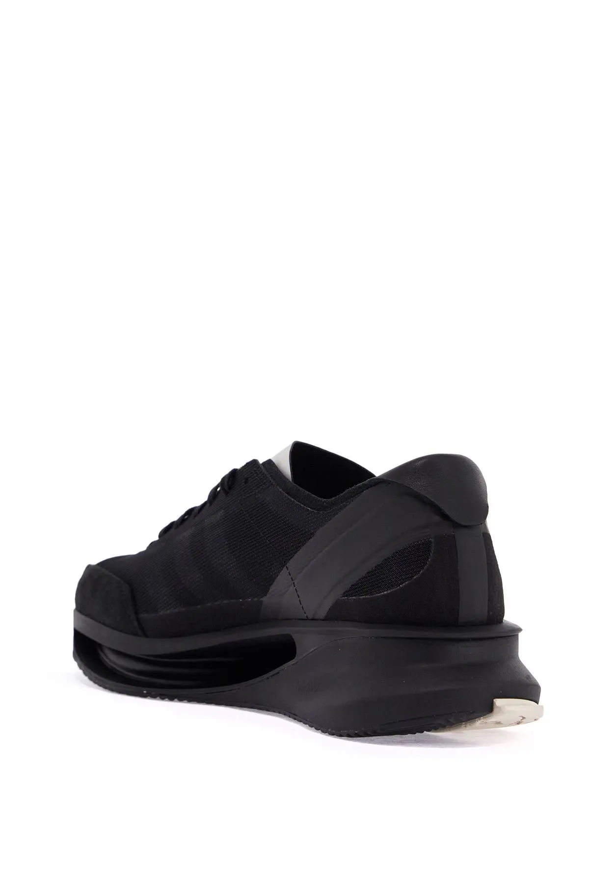 s-gendo run black fabric and leather running sneakers JQ2451 BLACK