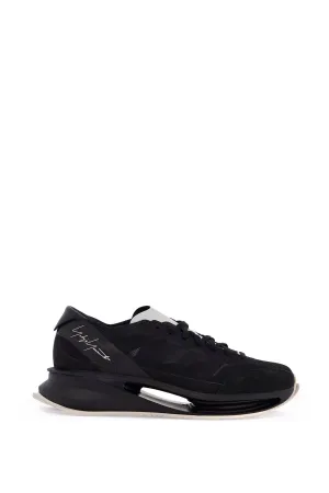 s-gendo run black fabric and leather running sneakers JQ2451 BLACK