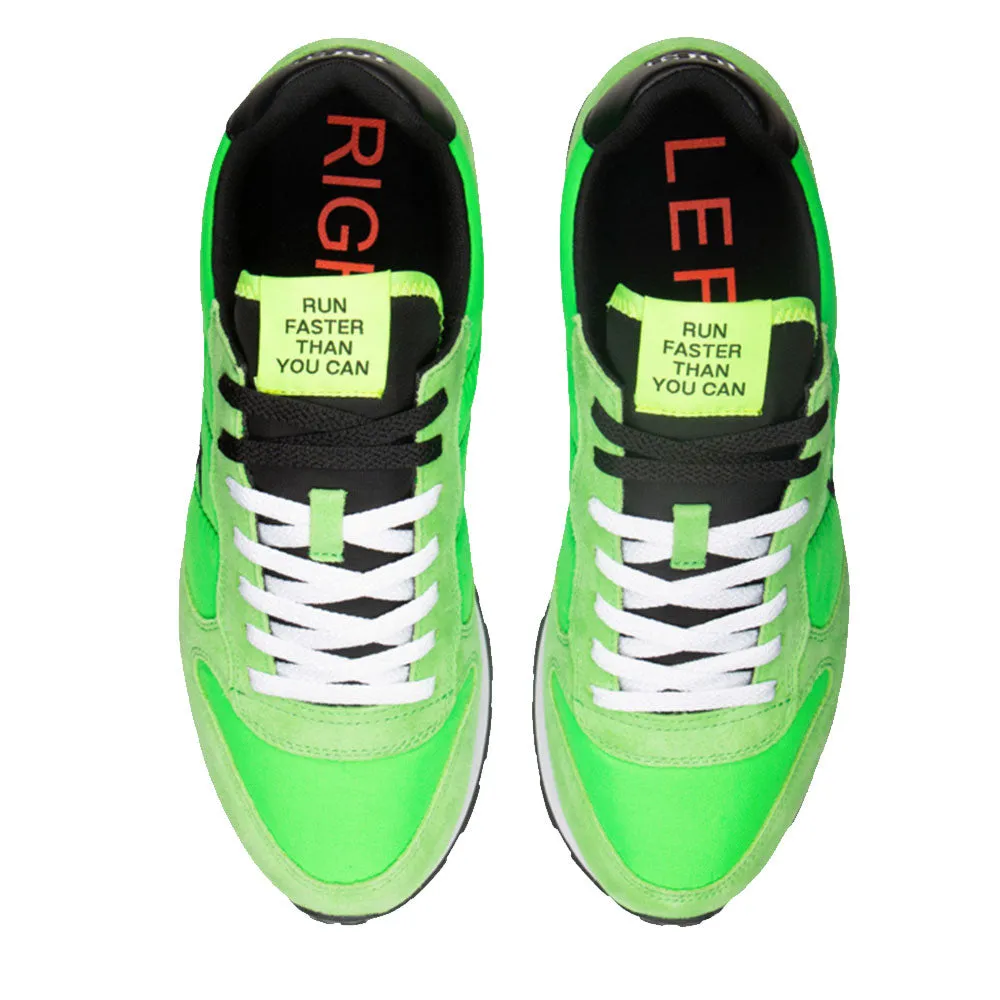 Scarpe Uomo Sun68 Sneakers Tom Solid Nylon colore Verde Fluo