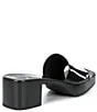 Steve Madden Harlin Black Open Rounded Toe Slide-On Single Strap Heeled Sandal