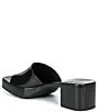 Steve Madden Harlin Black Open Rounded Toe Slide-On Single Strap Heeled Sandal