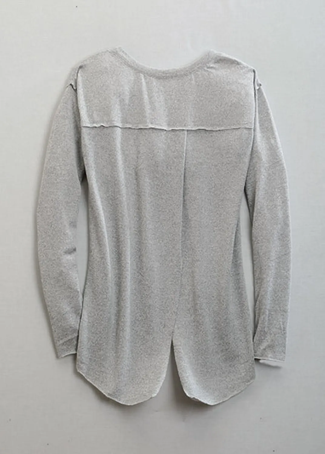 Tin Haul Womens 1488 Melange V-Neck Grey Poly/Spandex Sweater