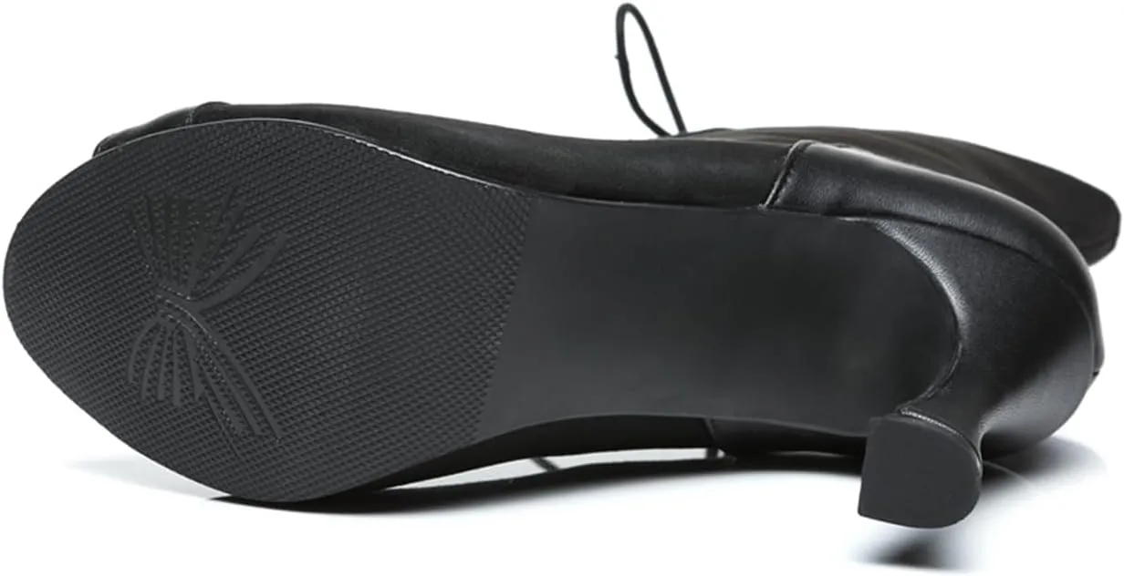 Women's Fashion Peep Toe Ballroom Dance Boots Latin Party Wedding Performance Dance Shoes