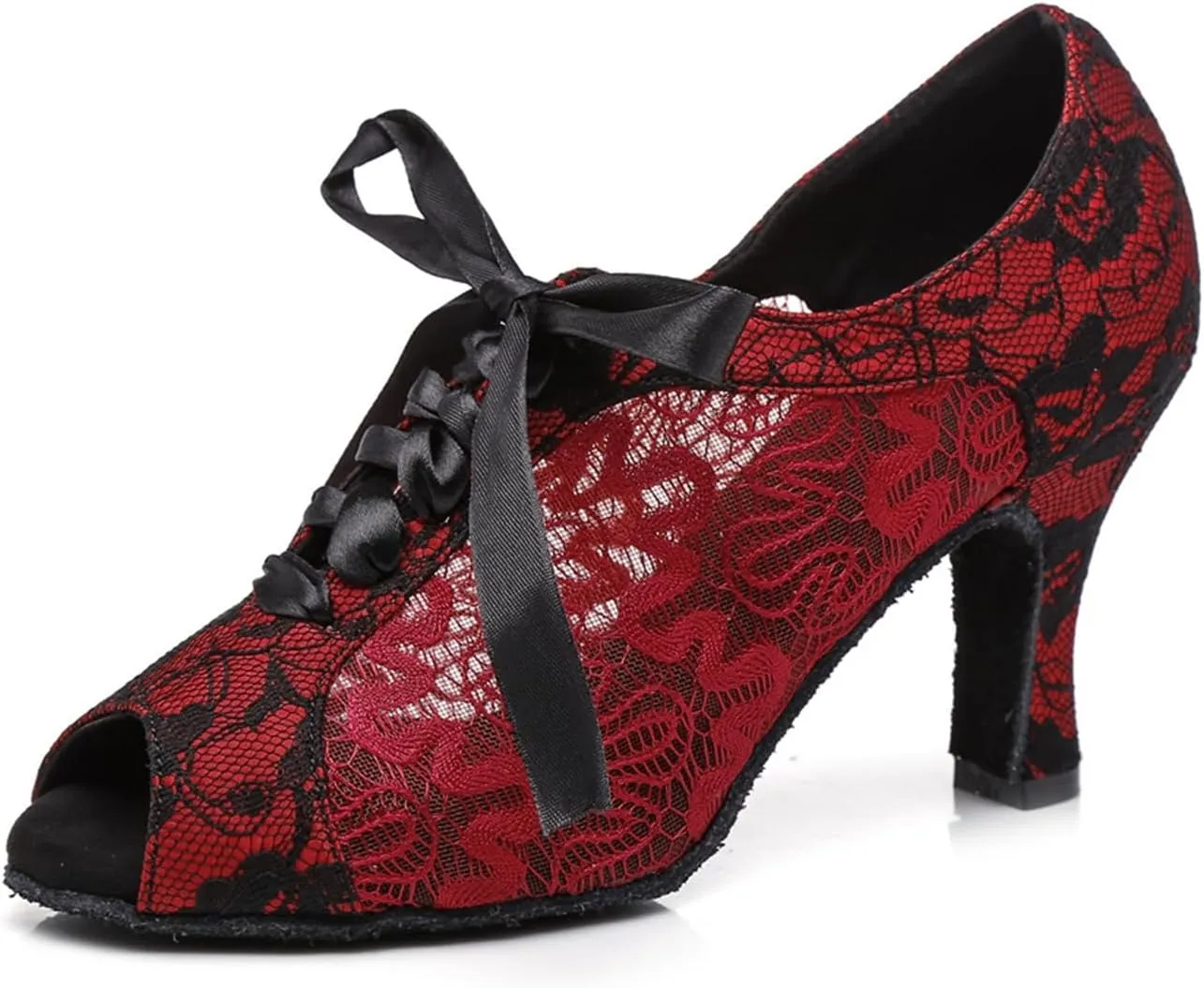 Women's Peep Toe Synthetic Ballroom Morden Tango Party Wedding Practice Professional Dance Shoes