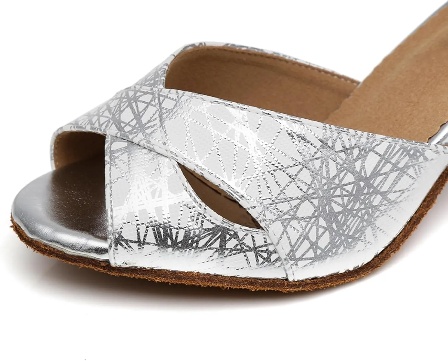 Women's Peep-Toe Synthetic Ballroom Tango Jazz Party Wedding Practice Dance Shoes