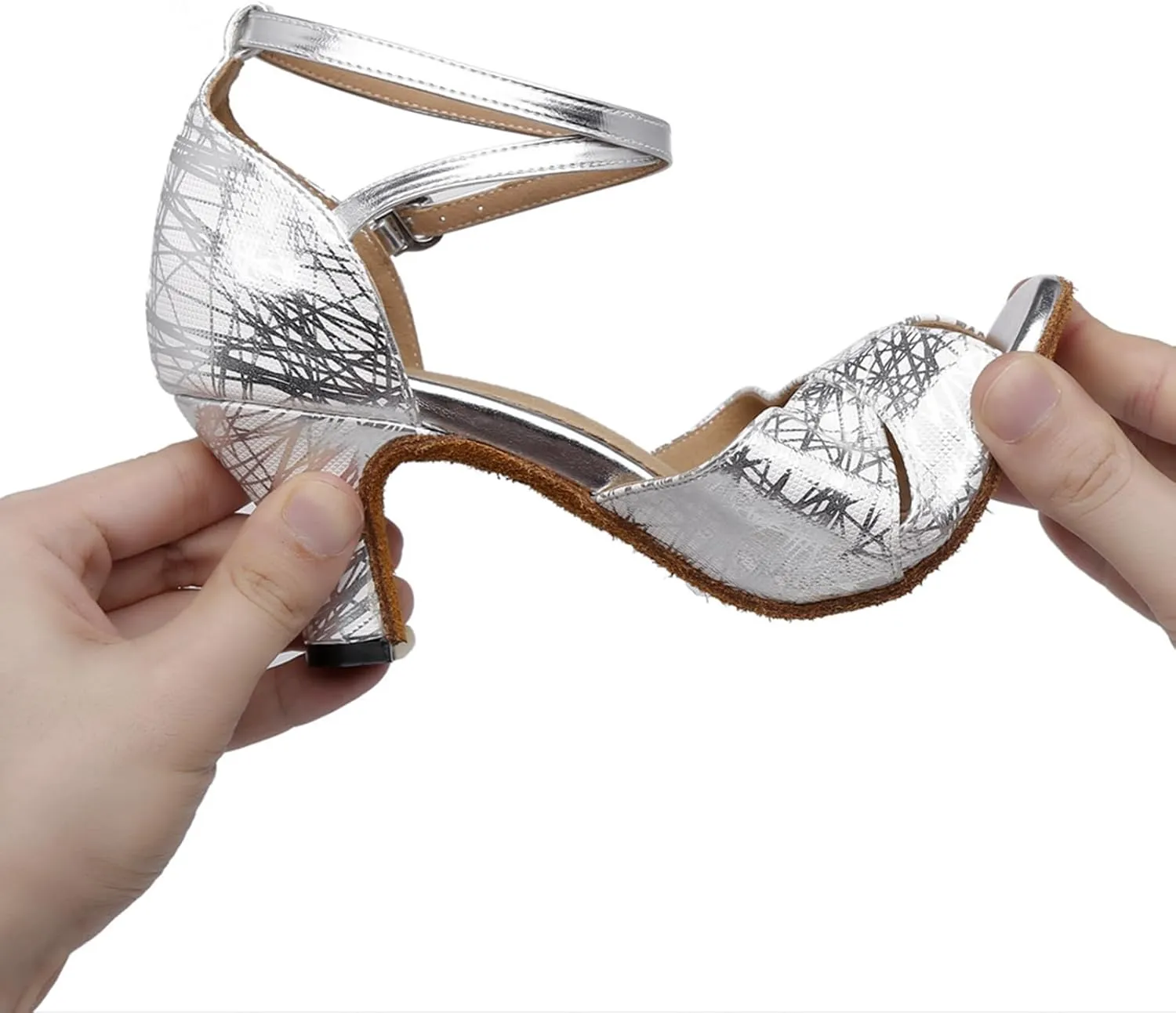 Women's Peep-Toe Synthetic Ballroom Tango Jazz Party Wedding Practice Dance Shoes