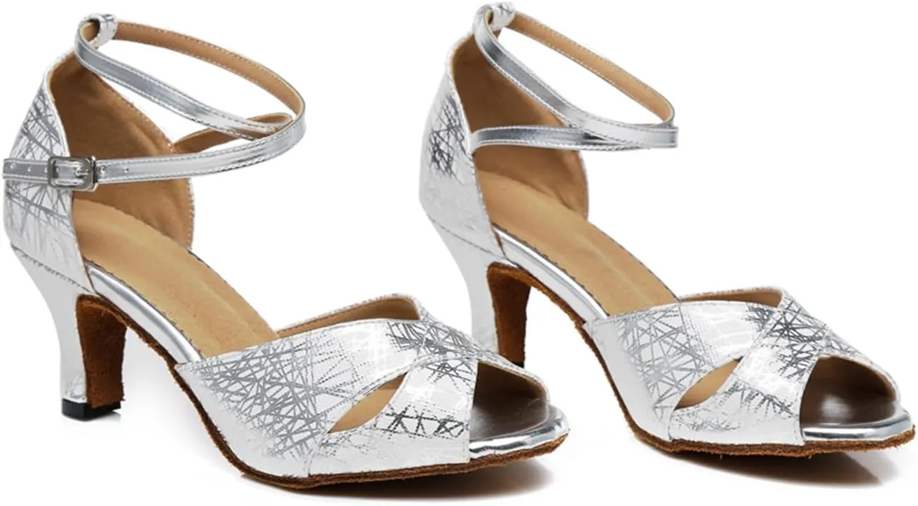 Women's Peep-Toe Synthetic Ballroom Tango Jazz Party Wedding Practice Dance Shoes