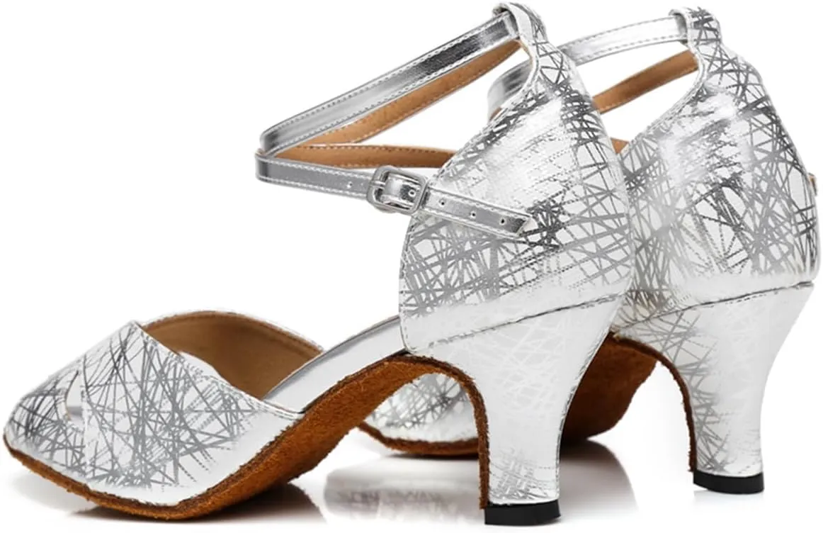 Women's Peep-Toe Synthetic Ballroom Tango Jazz Party Wedding Practice Dance Shoes