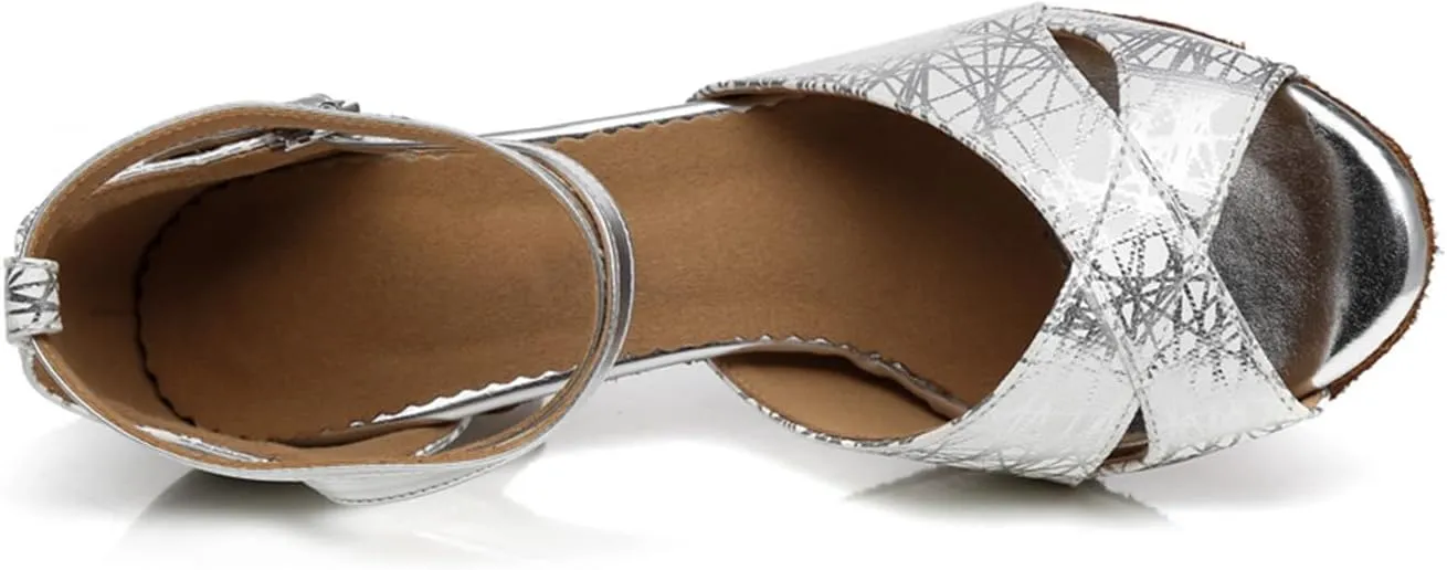 Women's Peep-Toe Synthetic Ballroom Tango Jazz Party Wedding Practice Dance Shoes