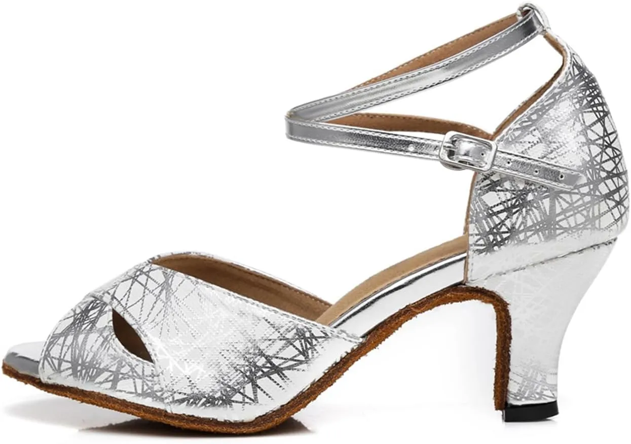 Women's Peep-Toe Synthetic Ballroom Tango Jazz Party Wedding Practice Dance Shoes