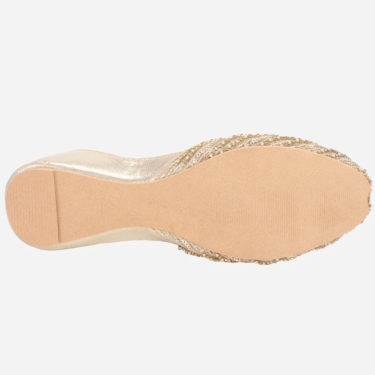 Womens "SHEIN" Embellished Net Khussa