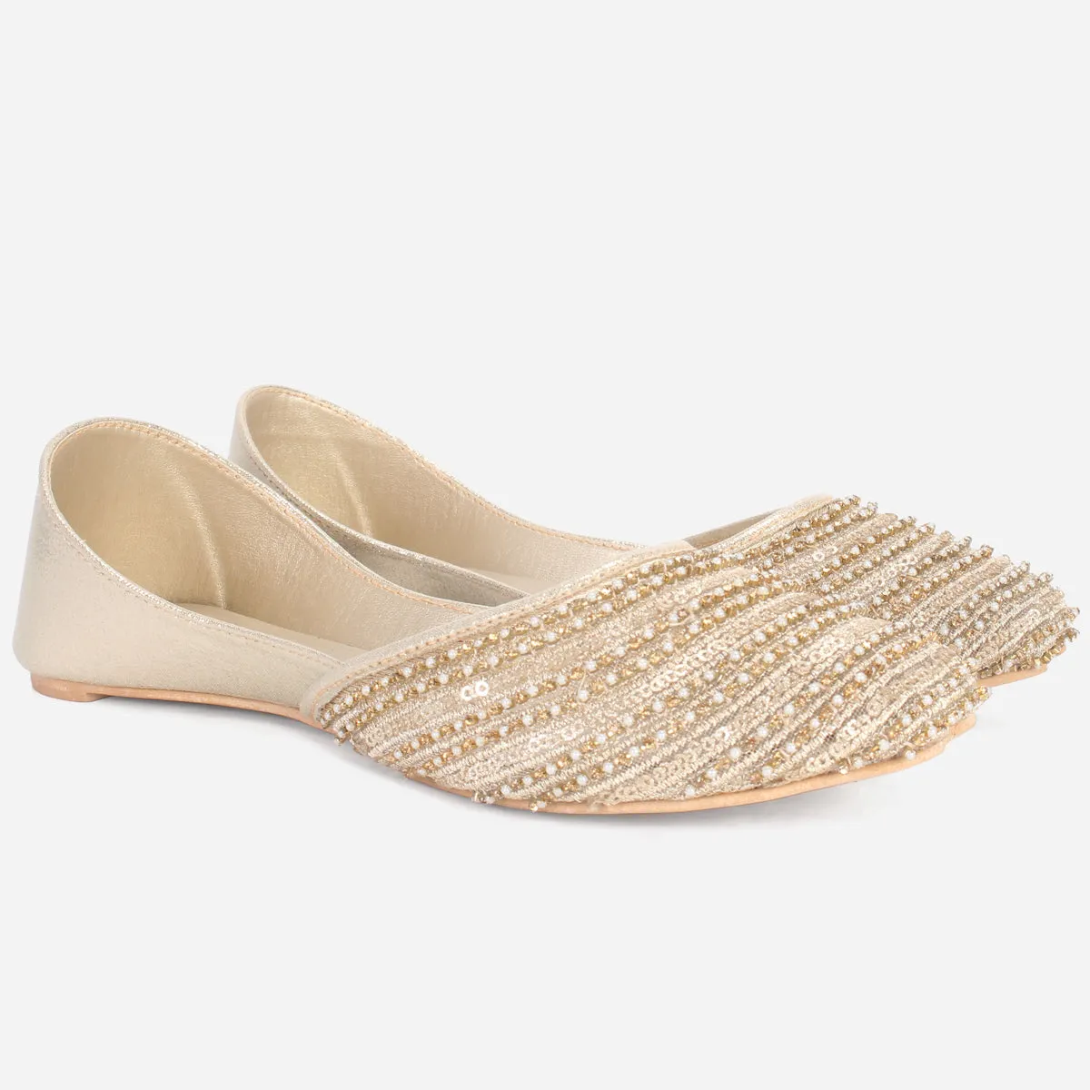 Womens "SHEIN" Embellished Net Khussa