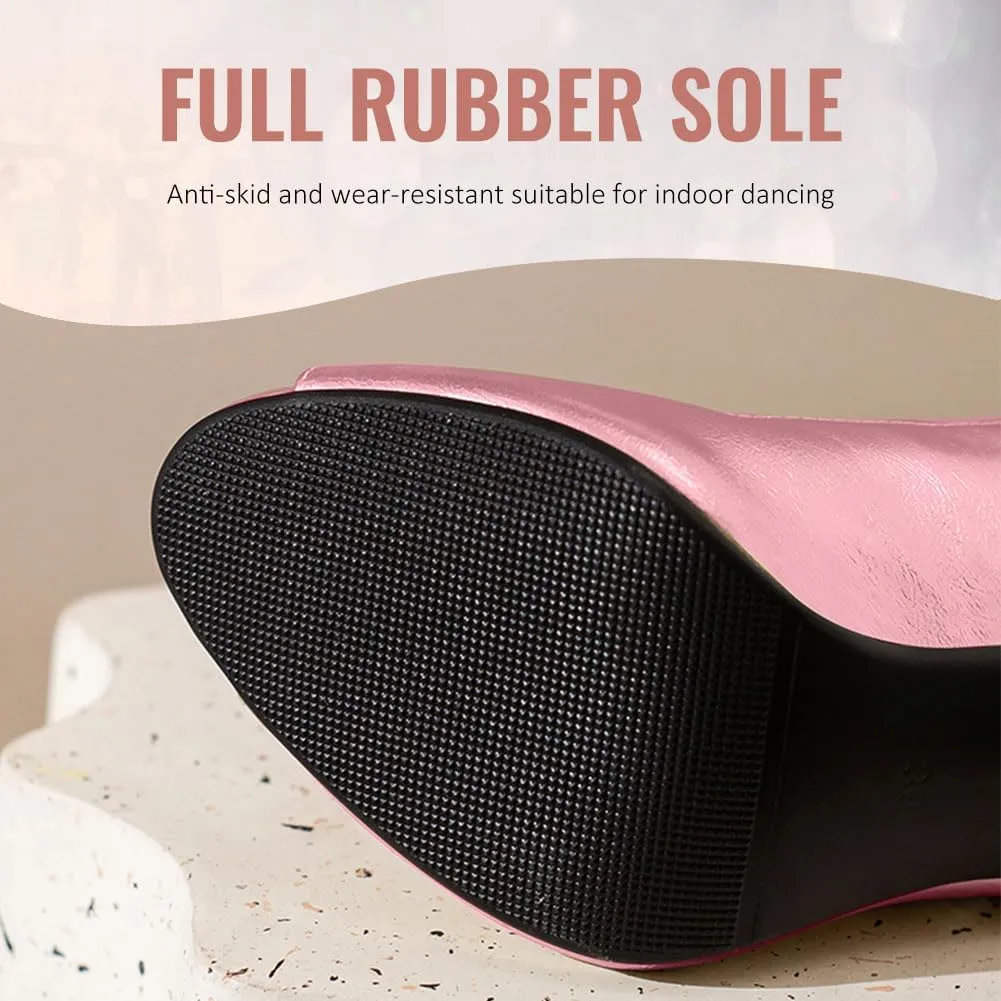 YKXLM Latin Salsa Ballroom Dance Shoes for Women with Zipper Ankle Open Toe Dancing Boots